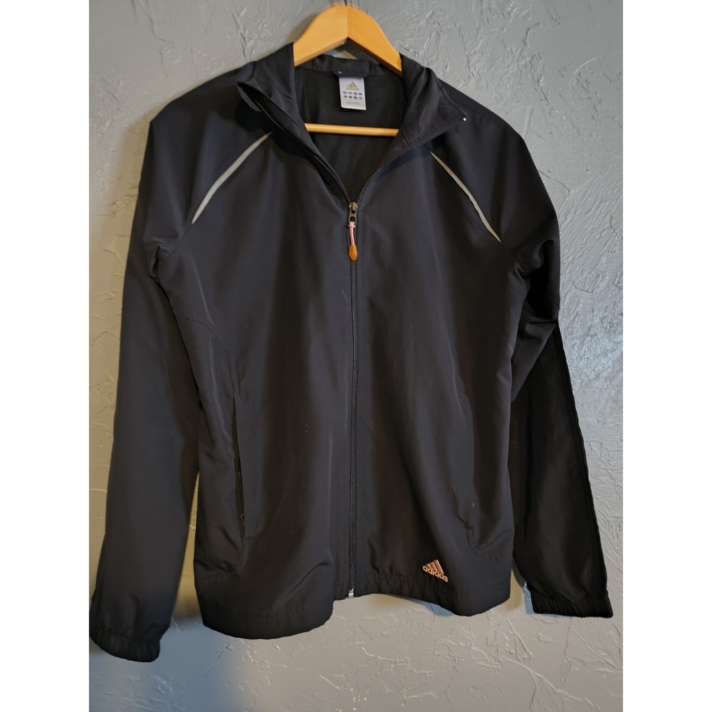 Adidas Lightweight Full Zip Vented Windbreaker Track Jacket Running Large
